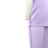 Women's Comfortable Style One-Shoulder Bat Sleeve Two-Piece Pants Set