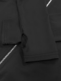 Women's Sexy Short Sleeve Slim Fit Zip-Up Jumpsuit