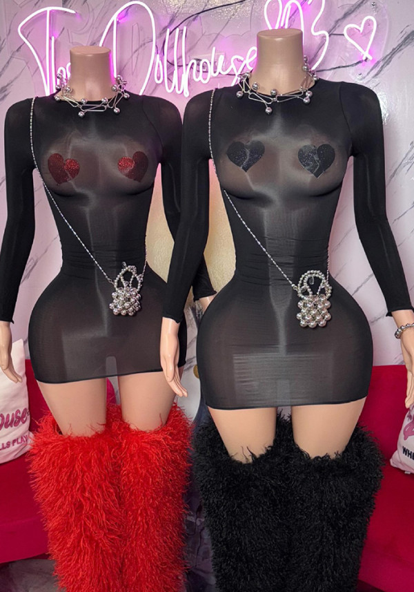 Women's Thin High Stretch See-Through Tight-Fitting Dress Lingerie