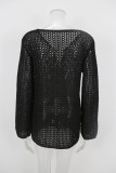 Women Spring Solid Ring Buckle Casual Long-Sleeve Dress