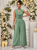 Women's Chic Elegant Sleeveless High Waist Slim Fit Jumpsuit