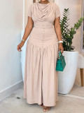 Women Long Elegant Casual Short-Sleeve Dress