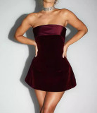 Fashion Sexy Strapless A-Line Party Mini Dress