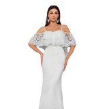 Women's Chic Strap Off Shoulder Slim-Fit Formal Party Mermaid Evening Dress