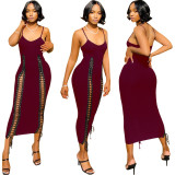 Women's Sexy Strap V-Neck Club Mini Dress