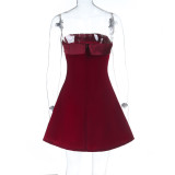 Fashion Sexy Strapless A-Line Party Mini Dress