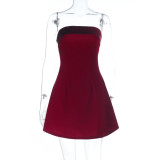 Fashion Sexy Strapless A-Line Party Mini Dress