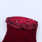 Fashion Sexy Strapless A-Line Party Mini Dress