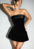 Fashion Sexy Strapless A-Line Party Mini Dress