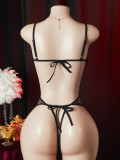 Sexy See-Through Pink Leopard Mesh Open Crotch Bodysuit