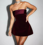 Fashion Sexy Strapless A-Line Party Mini Dress
