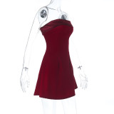 Fashion Sexy Strapless A-Line Party Mini Dress