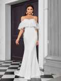 Women's Chic Strap Off Shoulder Slim-Fit Formal Party Mermaid Evening Dress