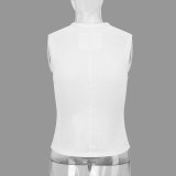 Women Casual Sleeveless Round Neck Top