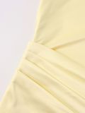 Summer Chic Satin Slash Shoulder Slim Fit Ruched One Shoulder Sexy Long Evening Dress