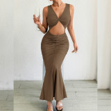 Spring Women’s Fashion Sexy Slim Fit Fishtail Long Dress