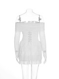 Women Spring/Summer Sexy Off-Shoulder Chiffon Dress