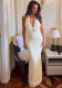 Women Sexy Lace Tie Halter Neck Bodycon Dress