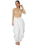 Women's Casual Sexy Solid Color Pleated Bubble Pants