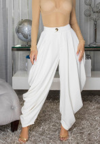Women's Casual Sexy Solid Color Pleated Bubble Pants