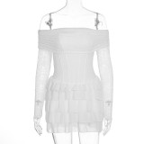 Women Spring/Summer Sexy Off-Shoulder Chiffon Dress