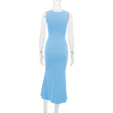 Spring Women’s Fashion Sexy Slim Fit Fishtail Long Dress