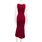 Spring Women’s Fashion Sexy Slim Fit Fishtail Long Dress