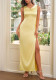 Chic Sexy Low Back Slit Slim Fit Long Evening Dress