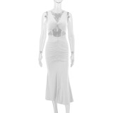 Spring Women’s Fashion Sexy Slim Fit Fishtail Long Dress