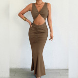 Spring Women’s Fashion Sexy Slim Fit Fishtail Long Dress