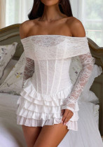 Women Spring/Summer Sexy Off-Shoulder Chiffon Dress Women Spring/Summer Sexy Off-Shoulder Chiffon Dress