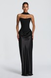 Women Spring/Summer Elegant Sleeveless Ribbon Patchwork Bodycon Dress