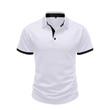 Men's Spring/Autumn Turndown Collar Knitting Polo Top