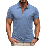 Men's Summer Short Sleeve Polo T-Shirt Top
