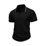 Men's Spring/Autumn Turndown Collar Knitting Polo Top