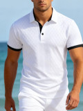 Men's Spring/Autumn Turndown Collar Knitting Polo Top