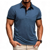 Men's Summer Short Sleeve Polo T-Shirt Top