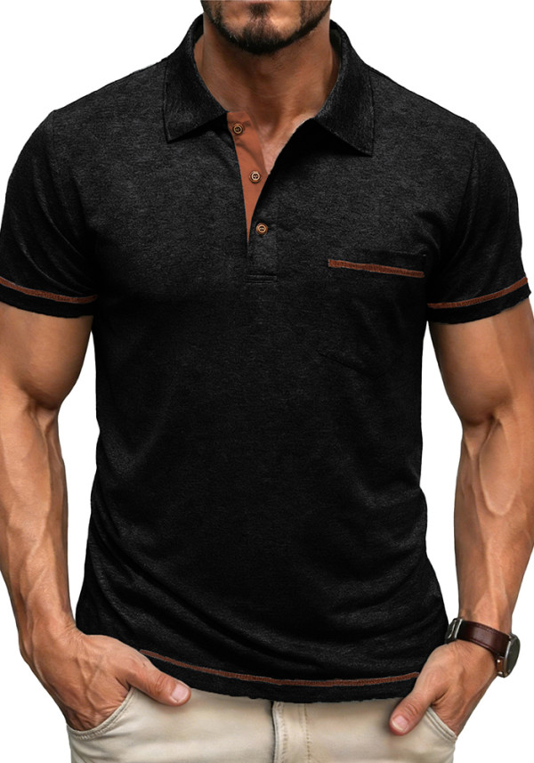 Men's Summer Short Sleeve Polo T-Shirt Top