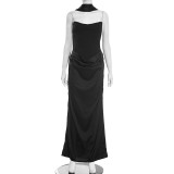 Women Spring/Summer Elegant Sleeveless Ribbon Patchwork Bodycon Dress