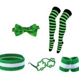 Women St. Patrick's Day Irish Back Corset Tie Three-Piece Set
