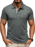 Men's Summer Short Sleeve Polo T-Shirt Top