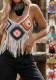Women's Crochet Patchwork Tassel Camisole Top