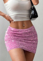 Women Sequined Sexy Bodycon Skirt