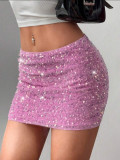 Women Sequined Sexy Bodycon Skirt