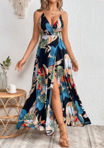 Women Printed Slash Strap Dress Women Printed Slash Strap Dress