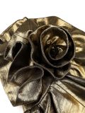 Golden One Shoulder Pleated Slim Waist A-Line Formal Party Evening Dress
