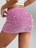 Women Sequined Sexy Bodycon Skirt