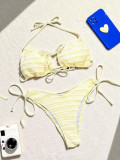 Women's Sexy Low Back Two-Piece Bikini Swimsuit