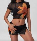 Women Printed Bikini Swimsuit Set
