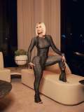 Women Sexy Print Long-Sleeve Top and Pants Two-Piece Set